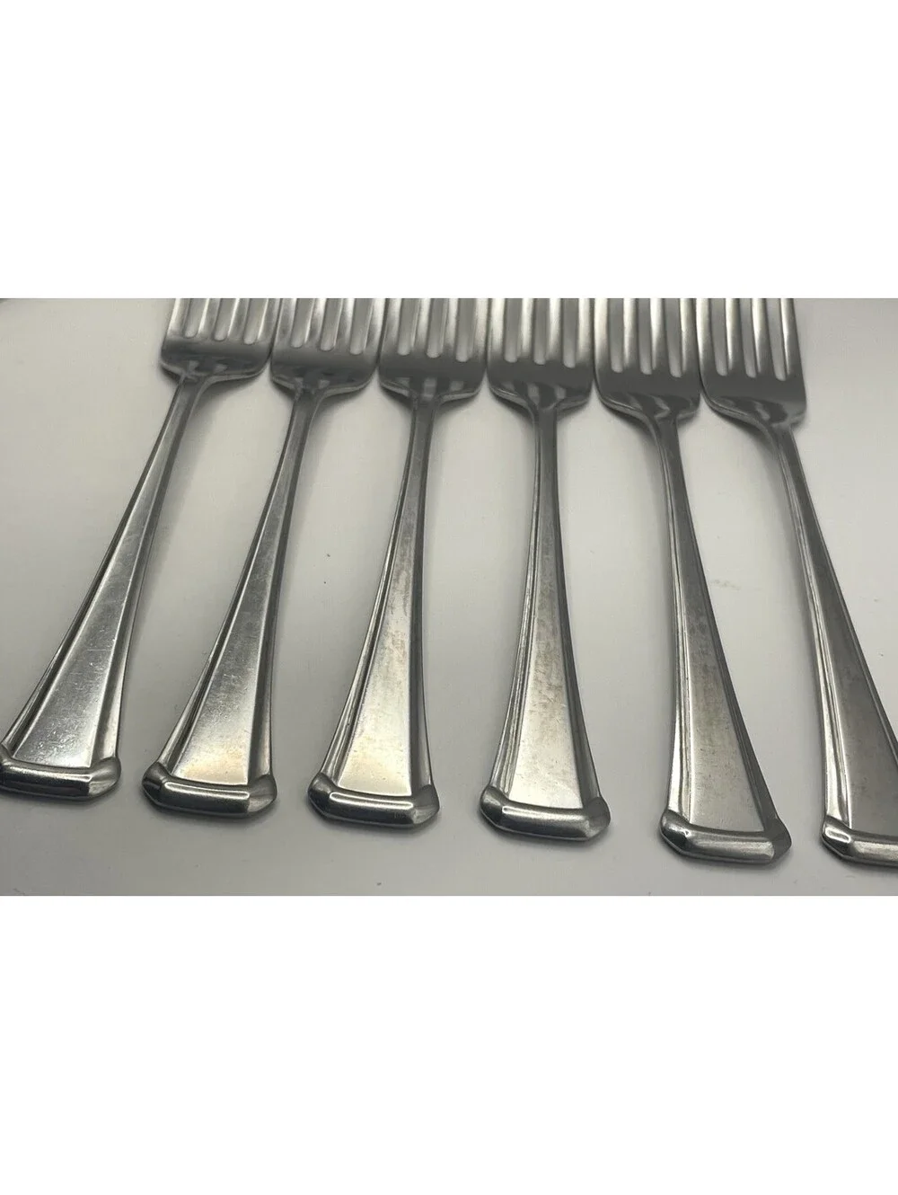 6- SSS Oneida MAESTRO ST LEGER Stainless Flatware Dinner Fork Lot ~ 7 3/8”